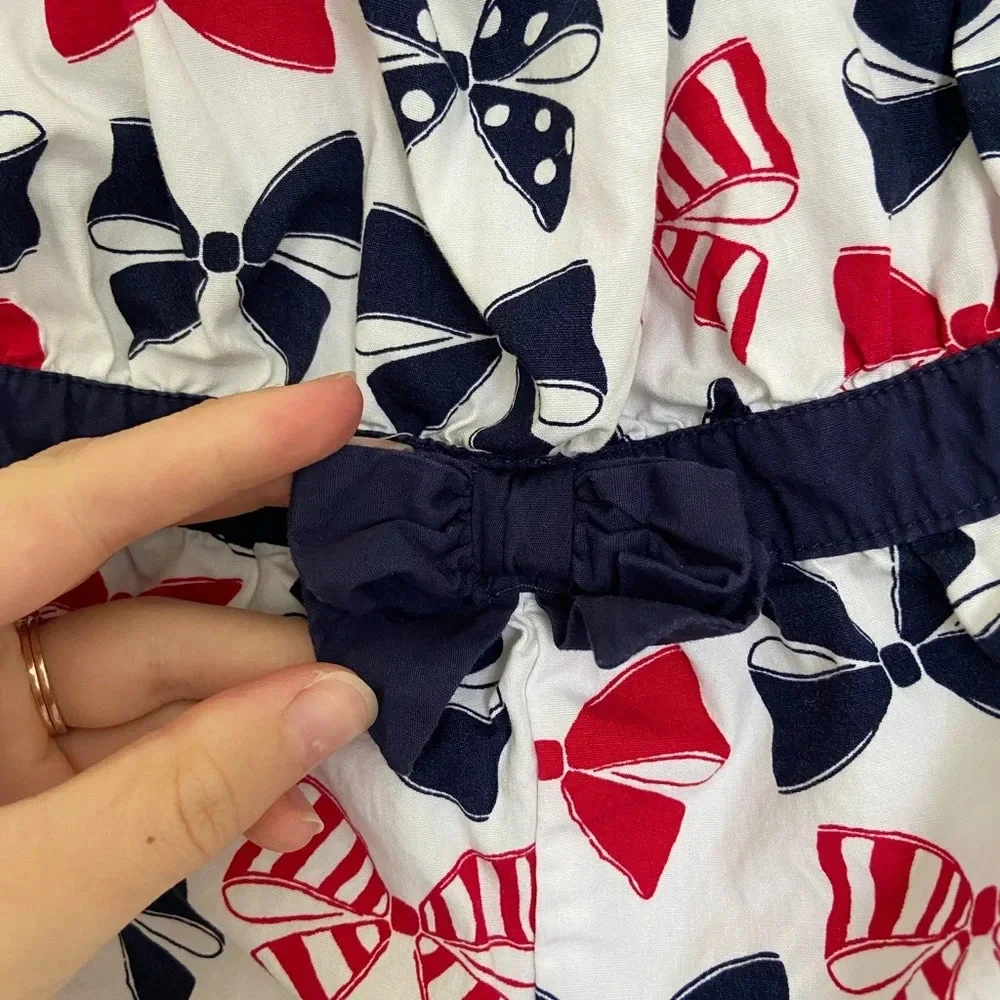 Gymboree baby girl’s red white & blue one piece outfit —‎ 12-18 months